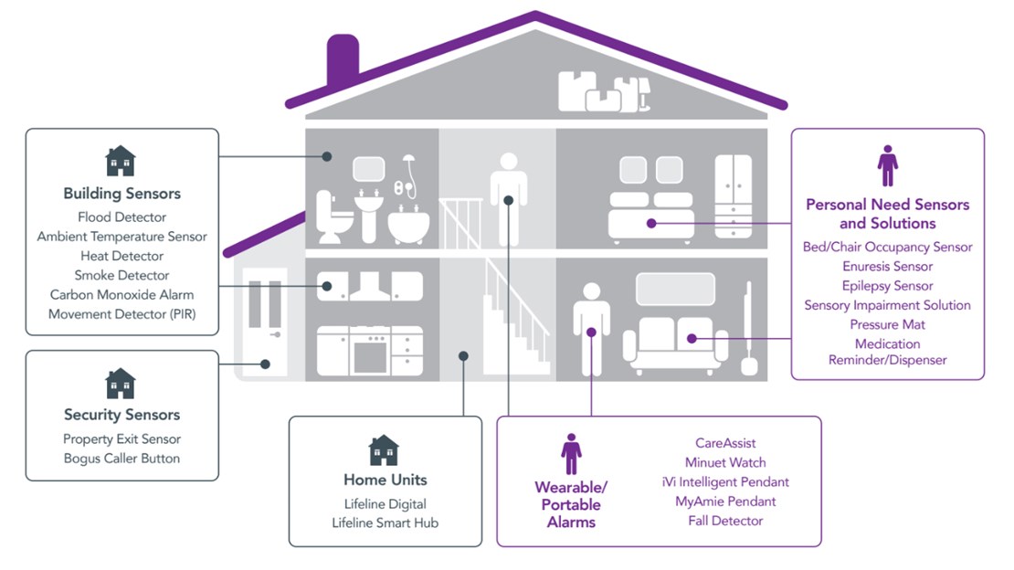 Telecare Sensors in the Home